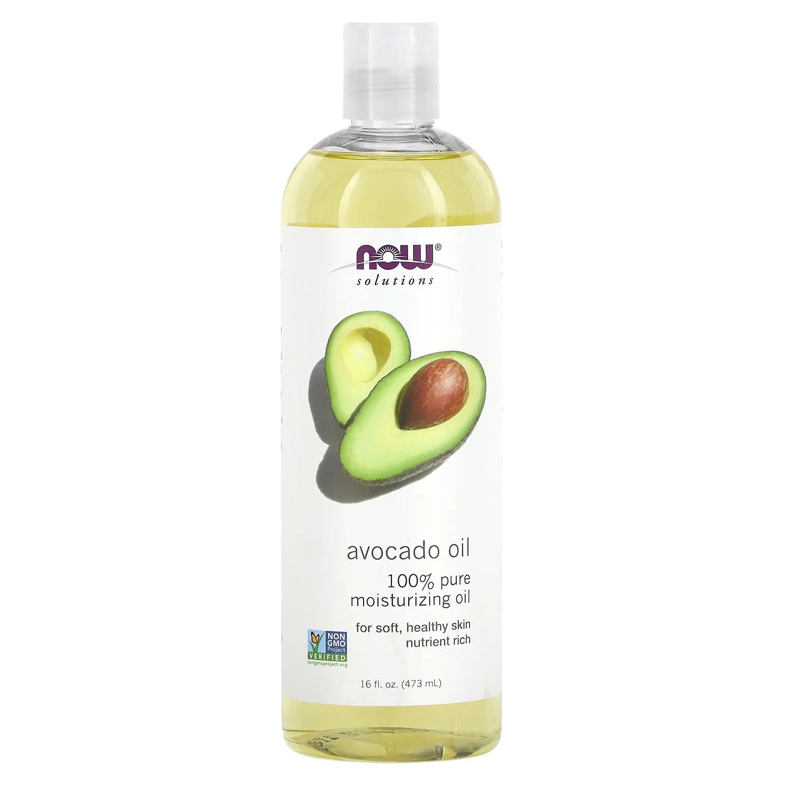 цена Now Foods Solutions масло авокадо 16 жидких унций (473 мл)