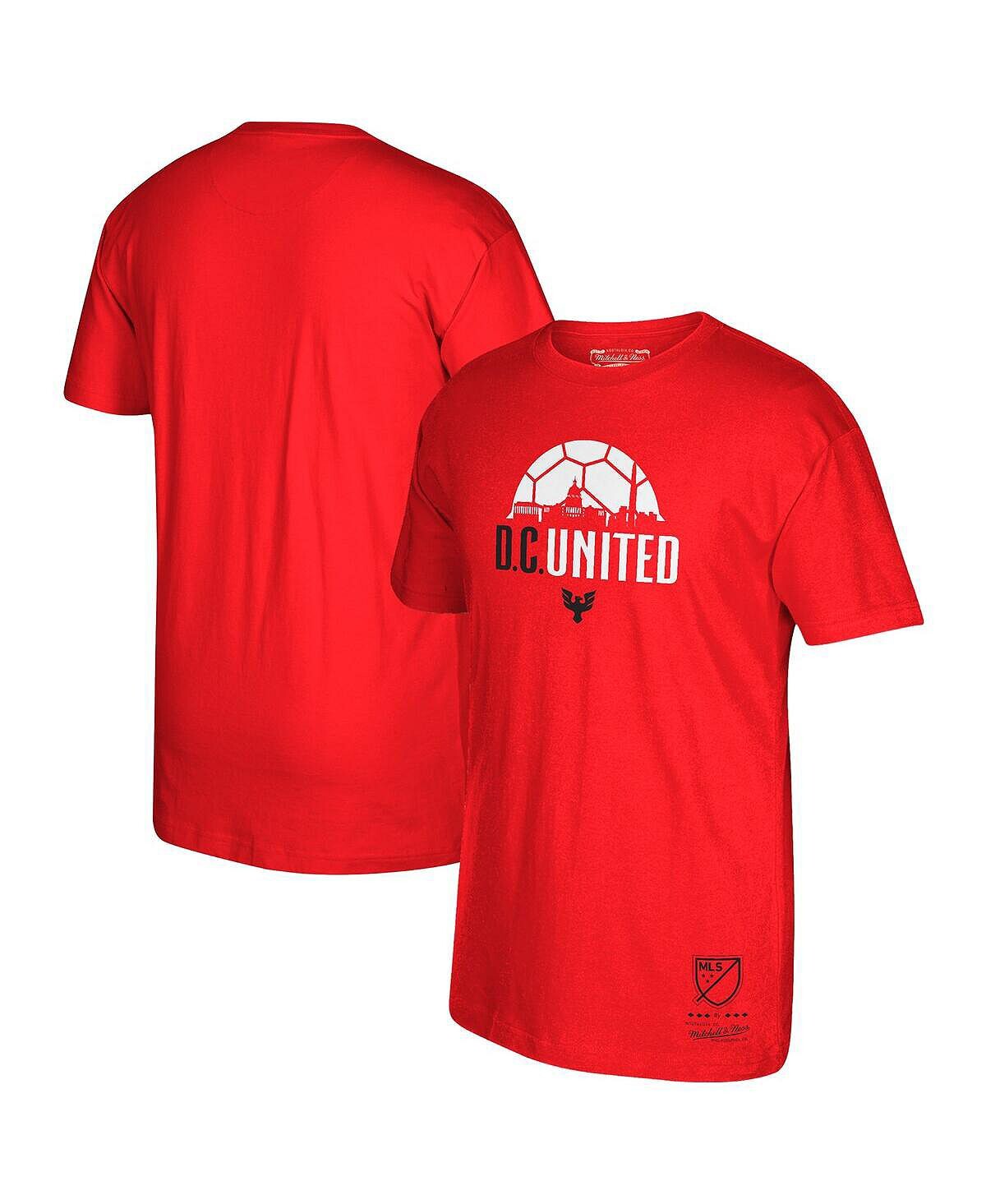 

Мужская красная футболка dc united local Mitchell & Ness, красный