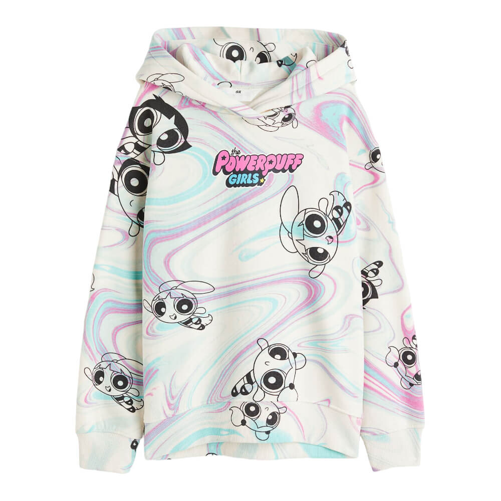 

Худи H&M The Powerpuff Girls Oversized Printed, белый