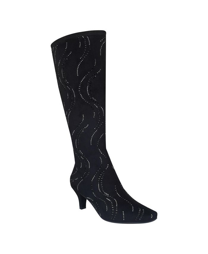 Женские эластичные сапоги до колена Namora Bling Impo, черный ботинки из кожи на низком каблуке 40 каштановый