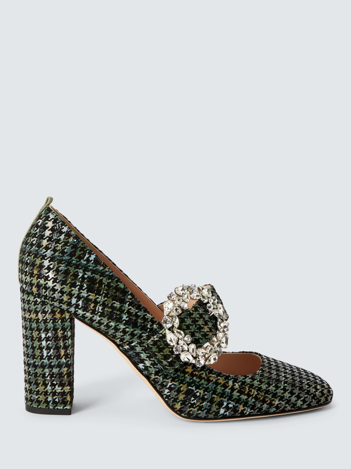 

Туфли Мэри Джейн Celine с переливающимися узорами гусиные лапки SJP by Sarah Jessica Parker, верде чек
