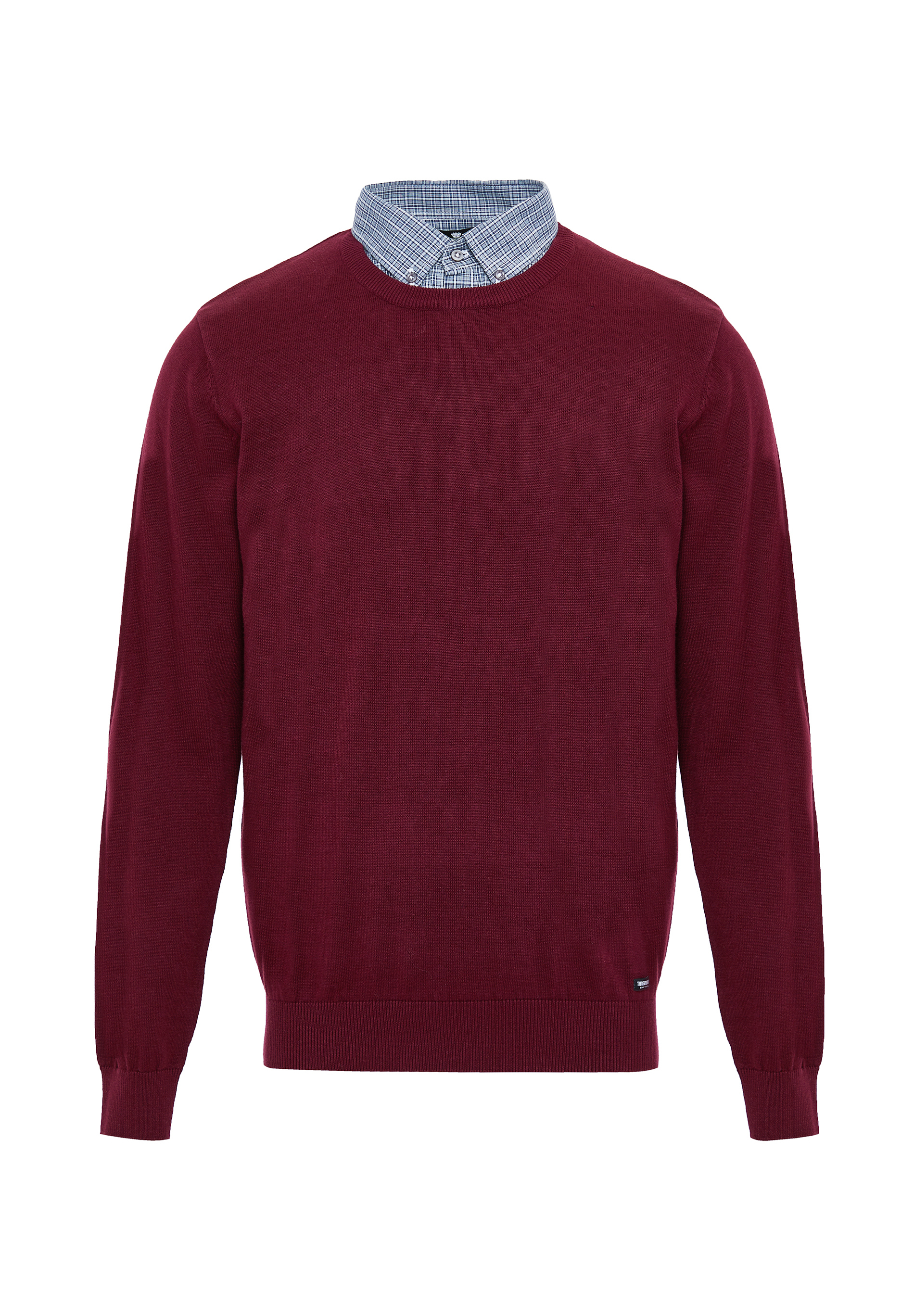Пуловер Threadbare Strick Gibbs, темно красный пуловер threadbare strick reed черный