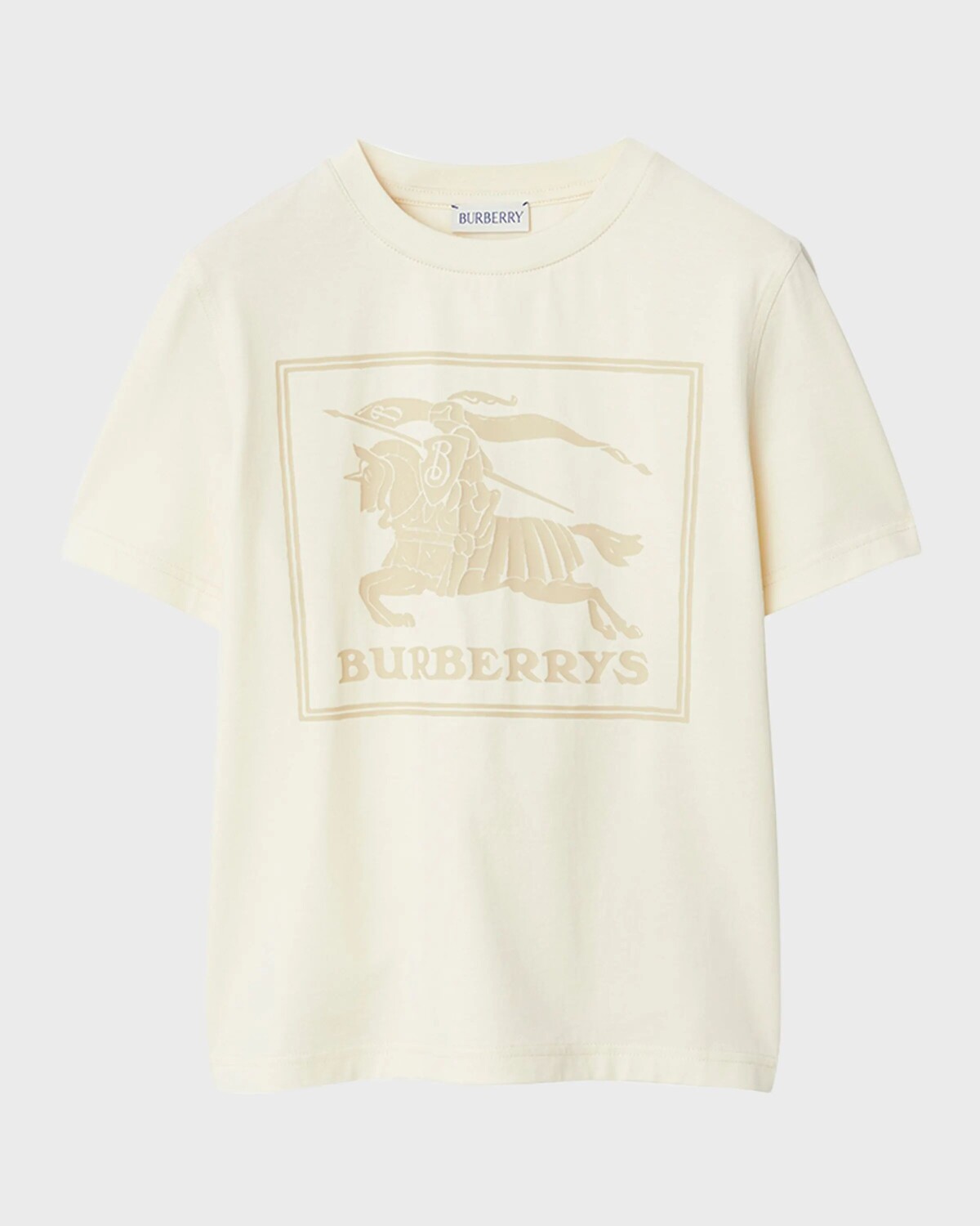 

Футболка с короткими рукавами и логотипом Cedar EKD Box для мальчиков, размер 6M-2 Burberry, цвет Pale Cream