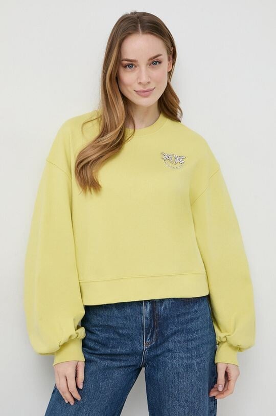 

Хлопковая толстовка Pinko, желтый