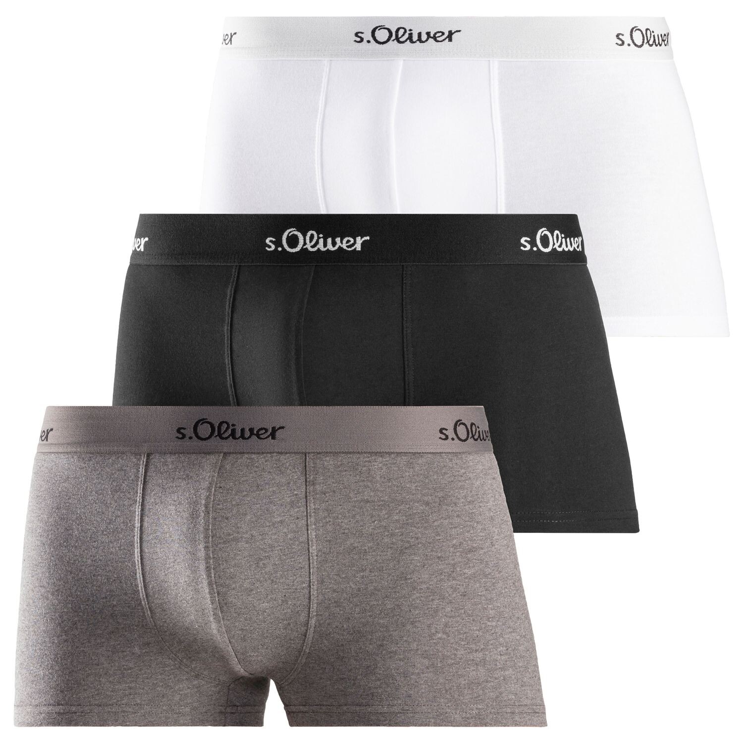 

Боксеры S Oliver Boxershorts 3 шт, цвет Schwarz / Weiß / Grau melange