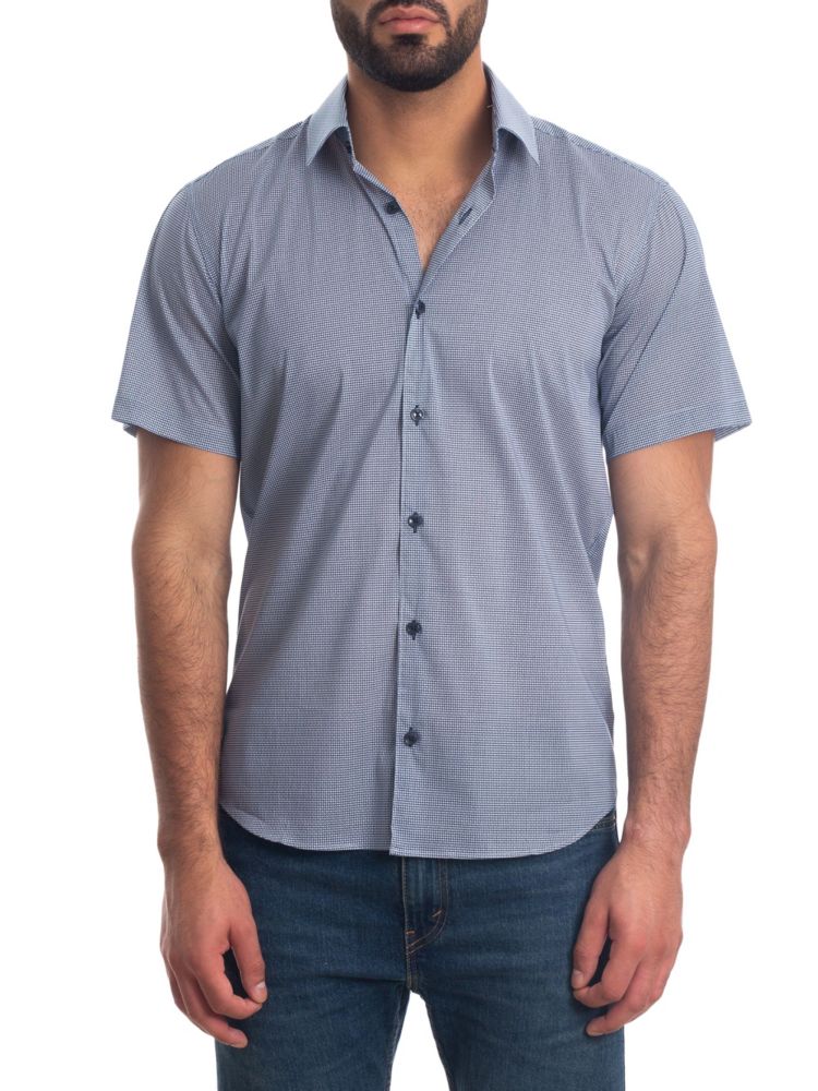 Рубашка с коротким рукавом с принтом Jared Lang, темно-синий