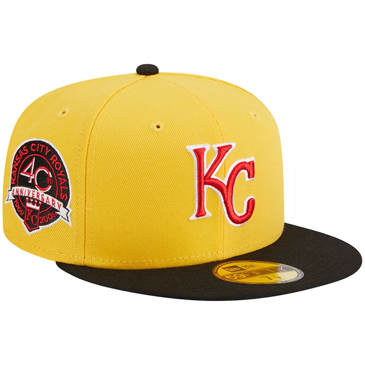 

Мужская облегающая шляпа New Era желтого/черного цвета Kansas City Royals Grilled 59FIFTY