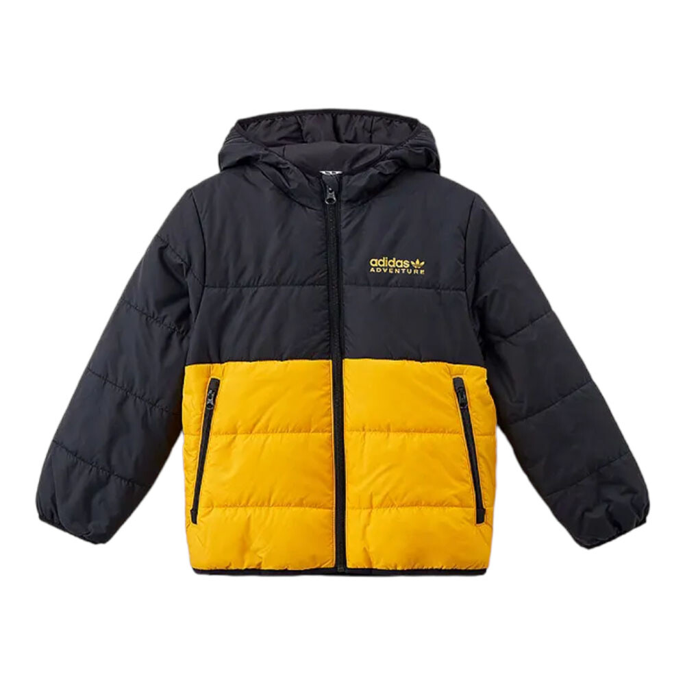 

Пуховик Adidas Originals, черный/желтый