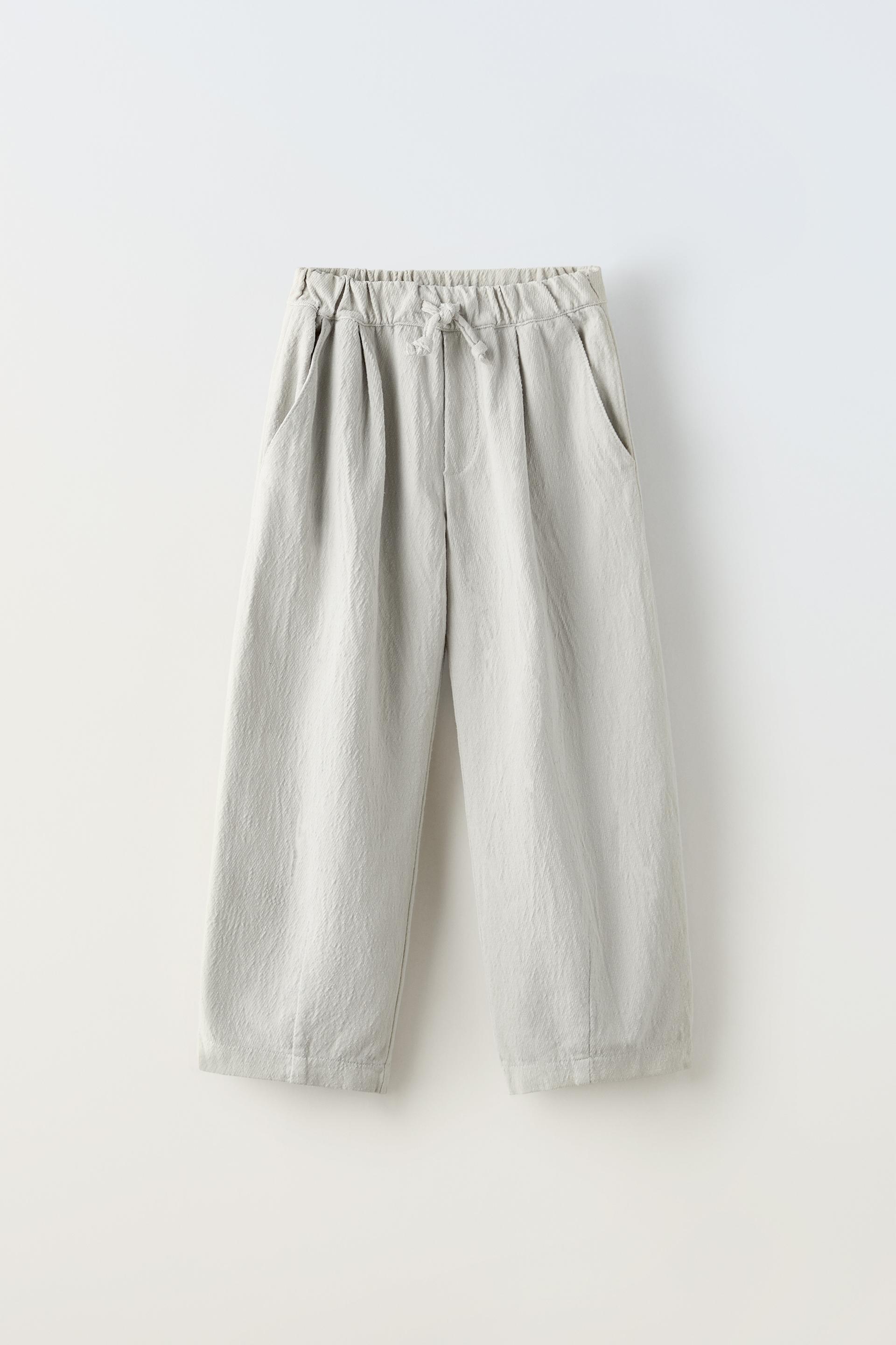 брюки zara textured pyjama style темно серый Брюки детские Zara Textured With Darts, серый