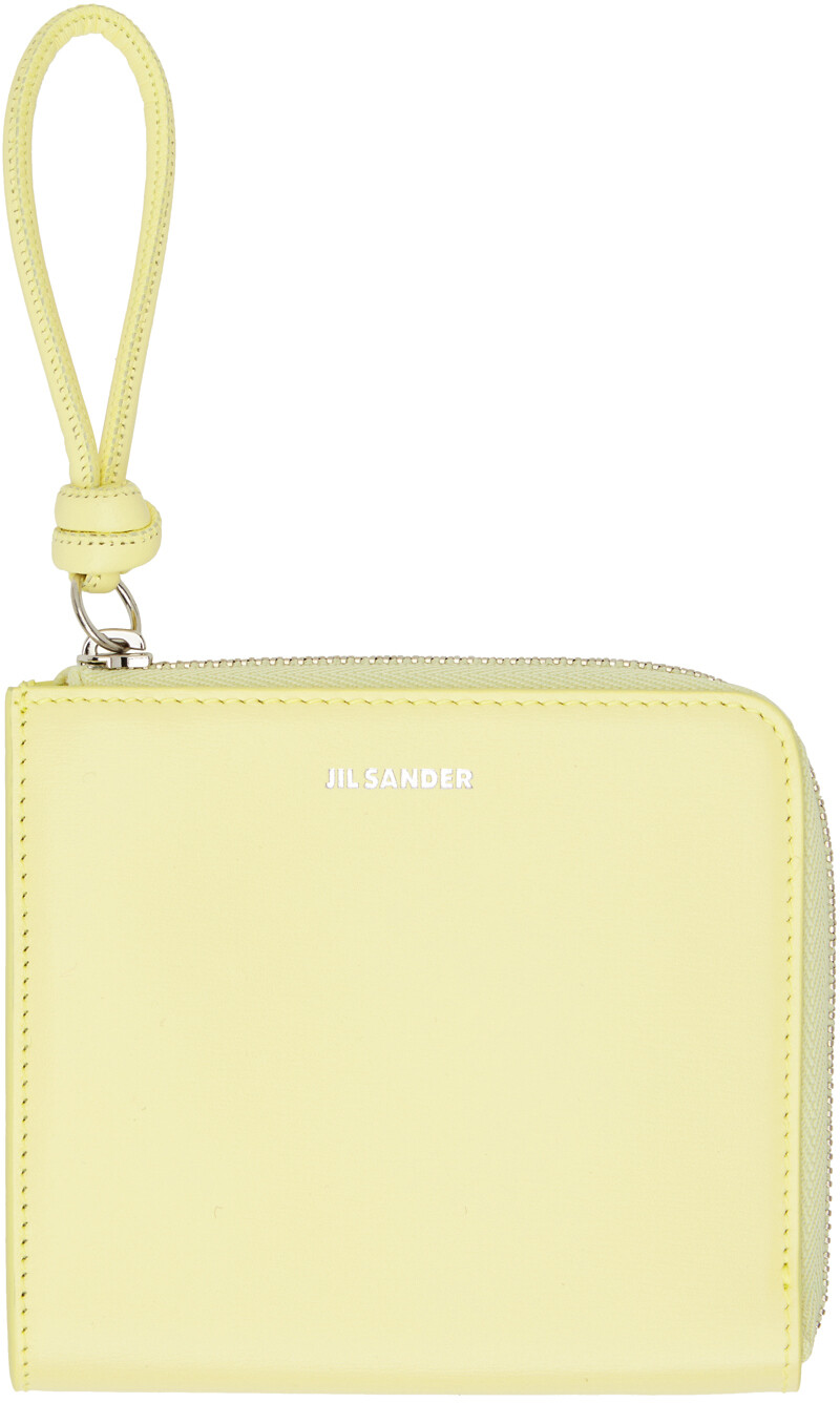 

Желтый кошелек для кредитных карт Jil Sander