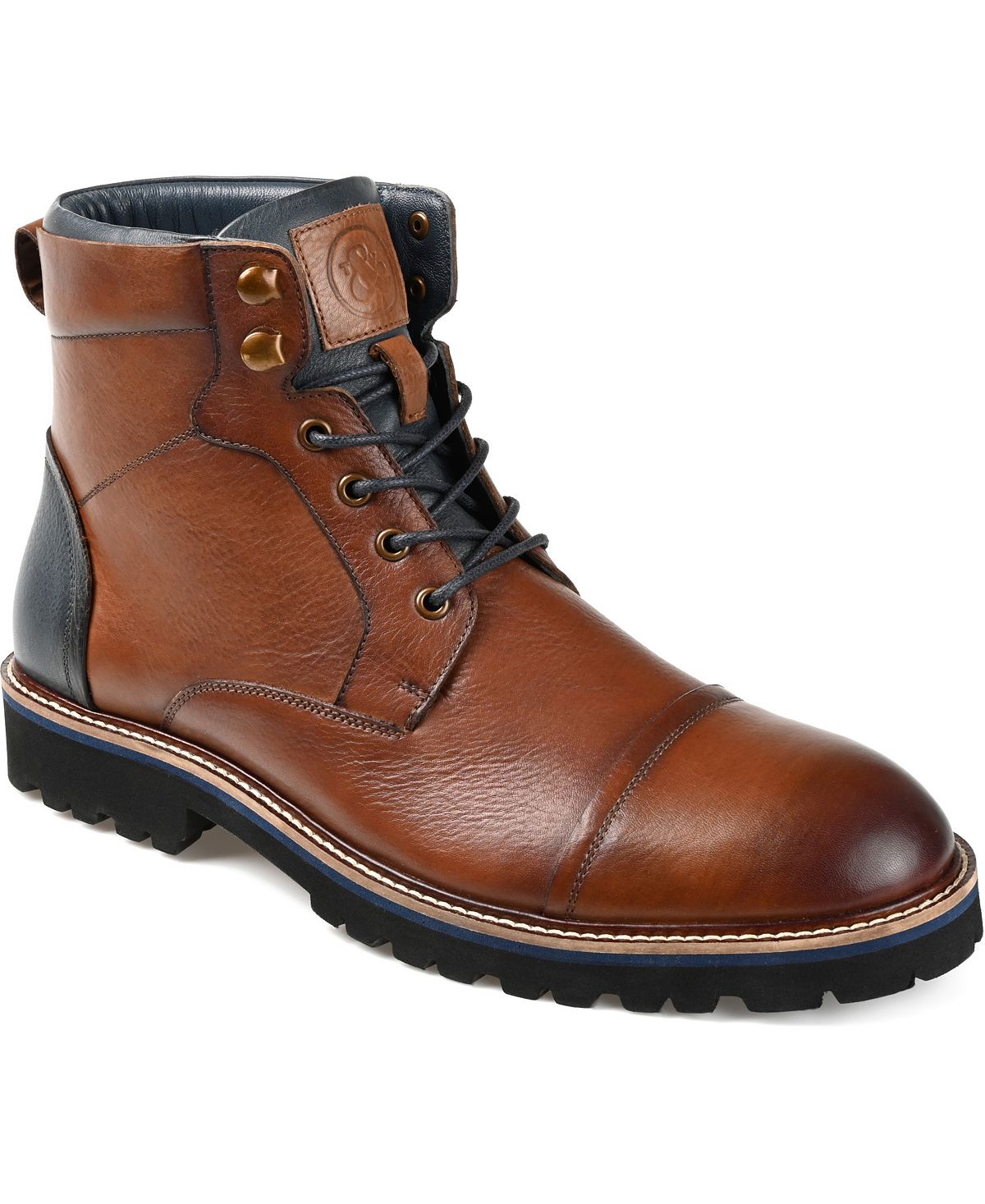 мужские ботинки reddick с коротким носком thomas Мужские ботильоны reddick cap toe Thomas & Vine, коричневый