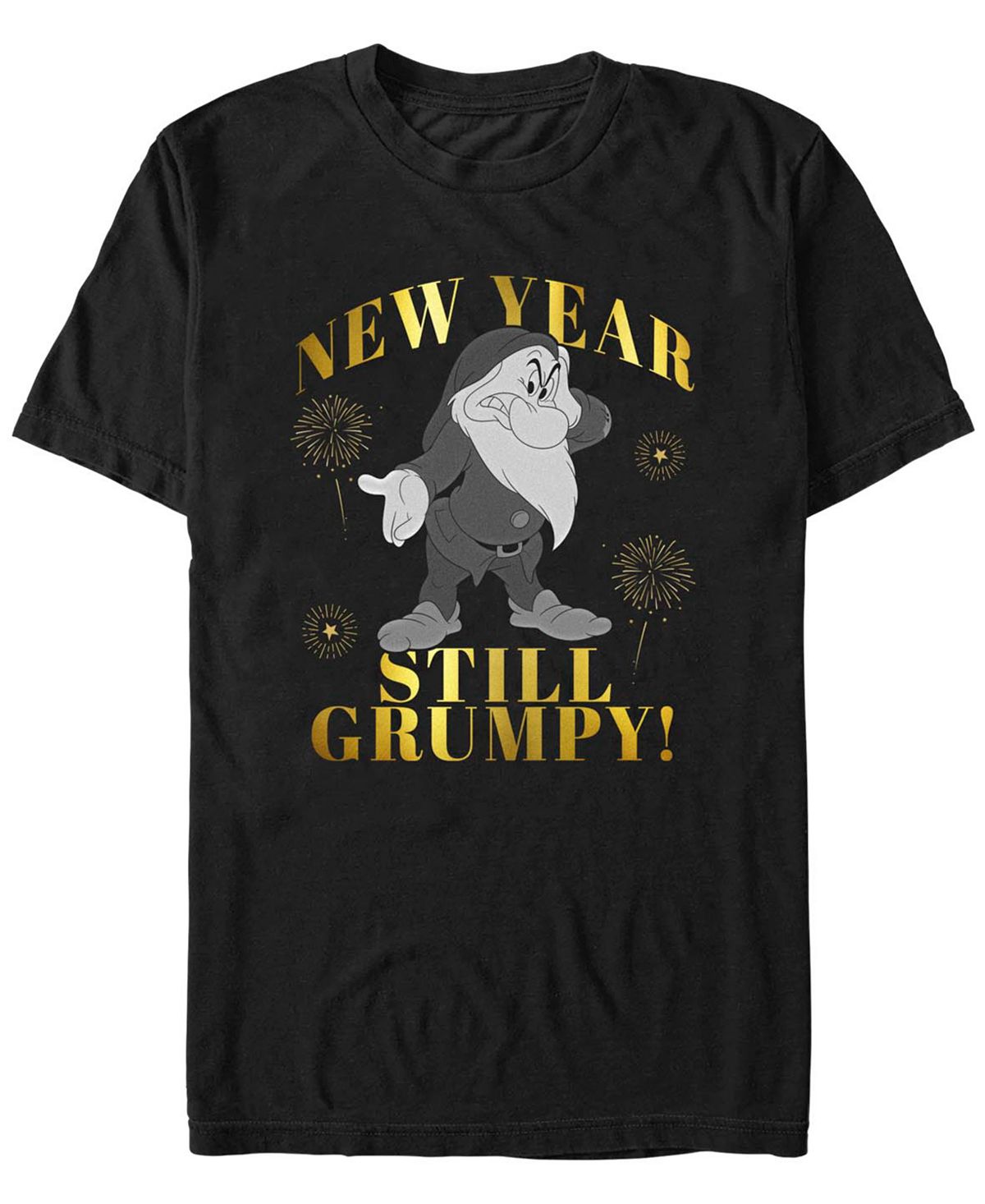 Мужская футболка с короткими рукавами disney princess new year still grumpy Fifth Sun, черный