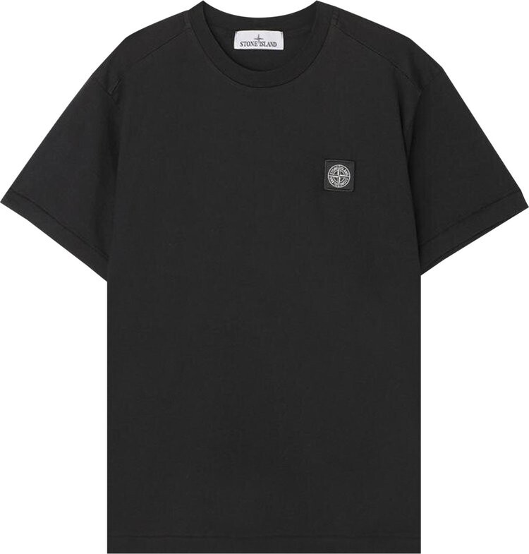 

Футболка Stone Island Garment Dyed Logo T-Shirt 'Black', черный