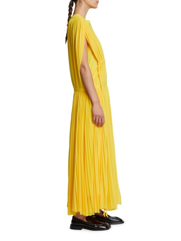 

Полупрозрачное платье макси со складками Proenza Schouler Lemon