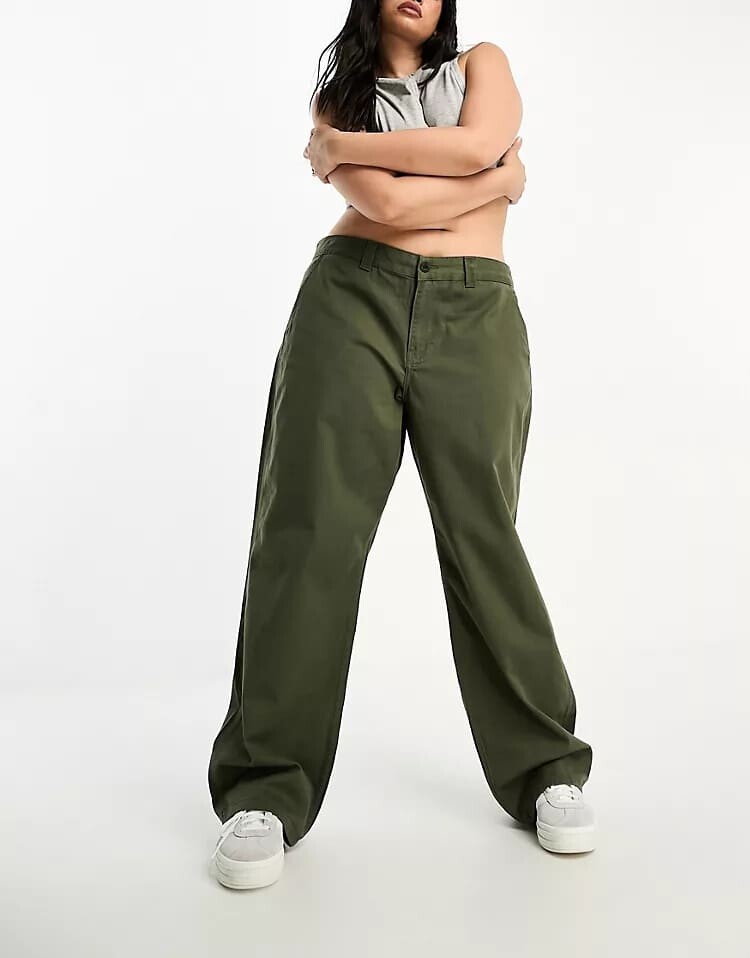 

Брюки Dr Denim Plus Hill Baggy Fit, хаки