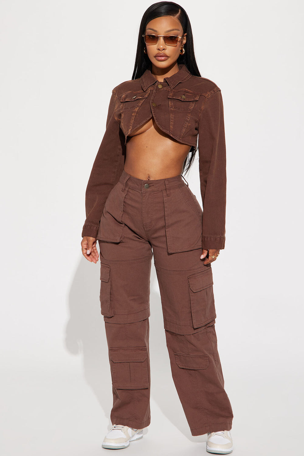 

Брюки карго Fashion Nova RJH9209, коричневый