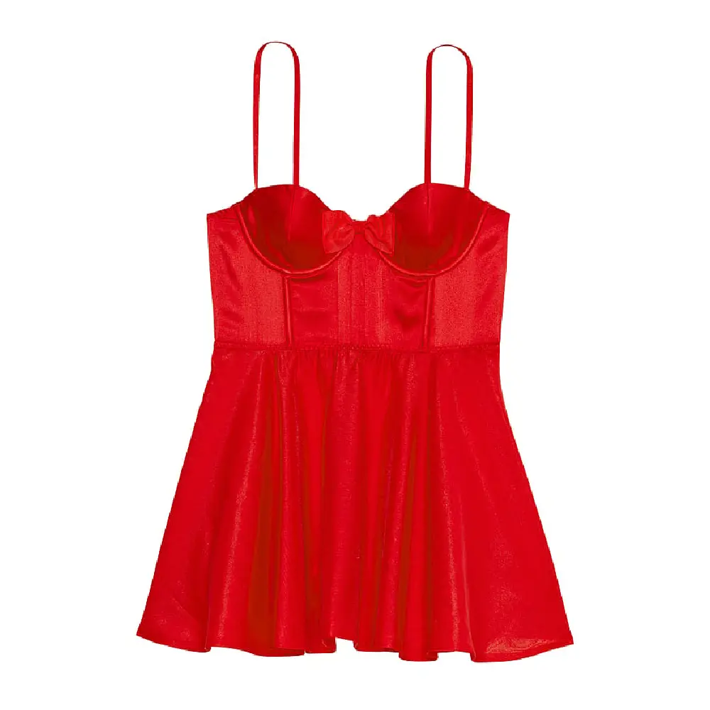 

Комбинация Victoria's Secret Bow-Topped High-Neck, красный