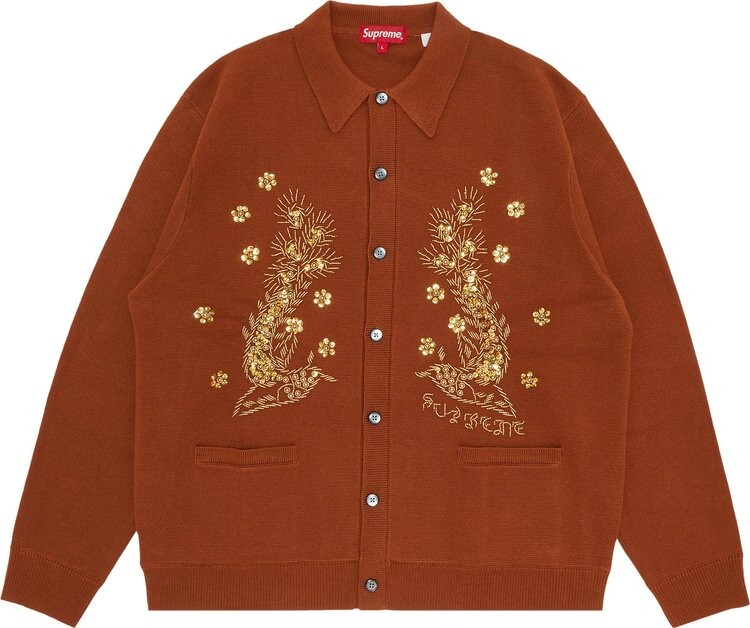 

Кардиган Supreme Beaded Appliqu Cardigan 'Rust', оранжевый