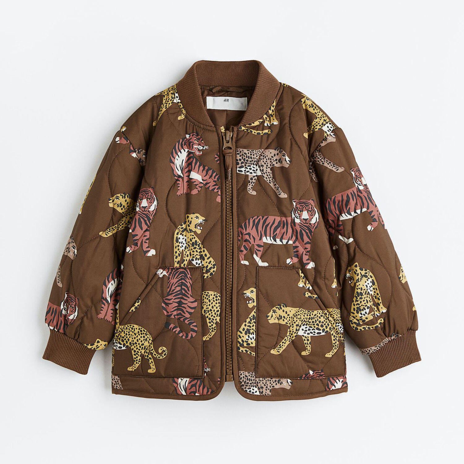 

Стеганая куртка H&M Padded Tigers, темно-коричневый
