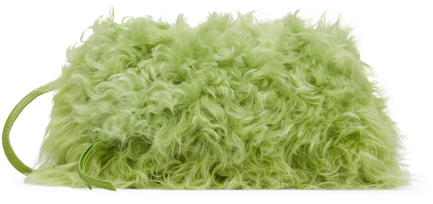 

Зеленая сумка через плечо из овчины Dries Van Noten