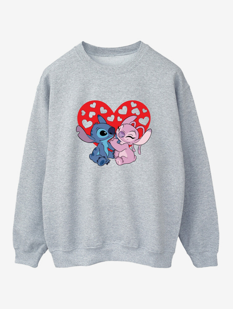 

Серая толстовка для взрослых NW2 Lilo & Stitch Valentines George., серый