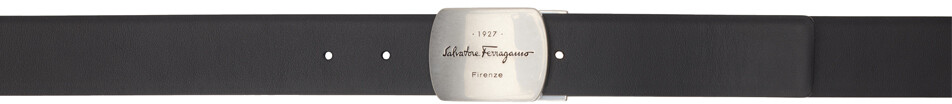 

Двусторонний черный кожаный ремень Ferragamo
