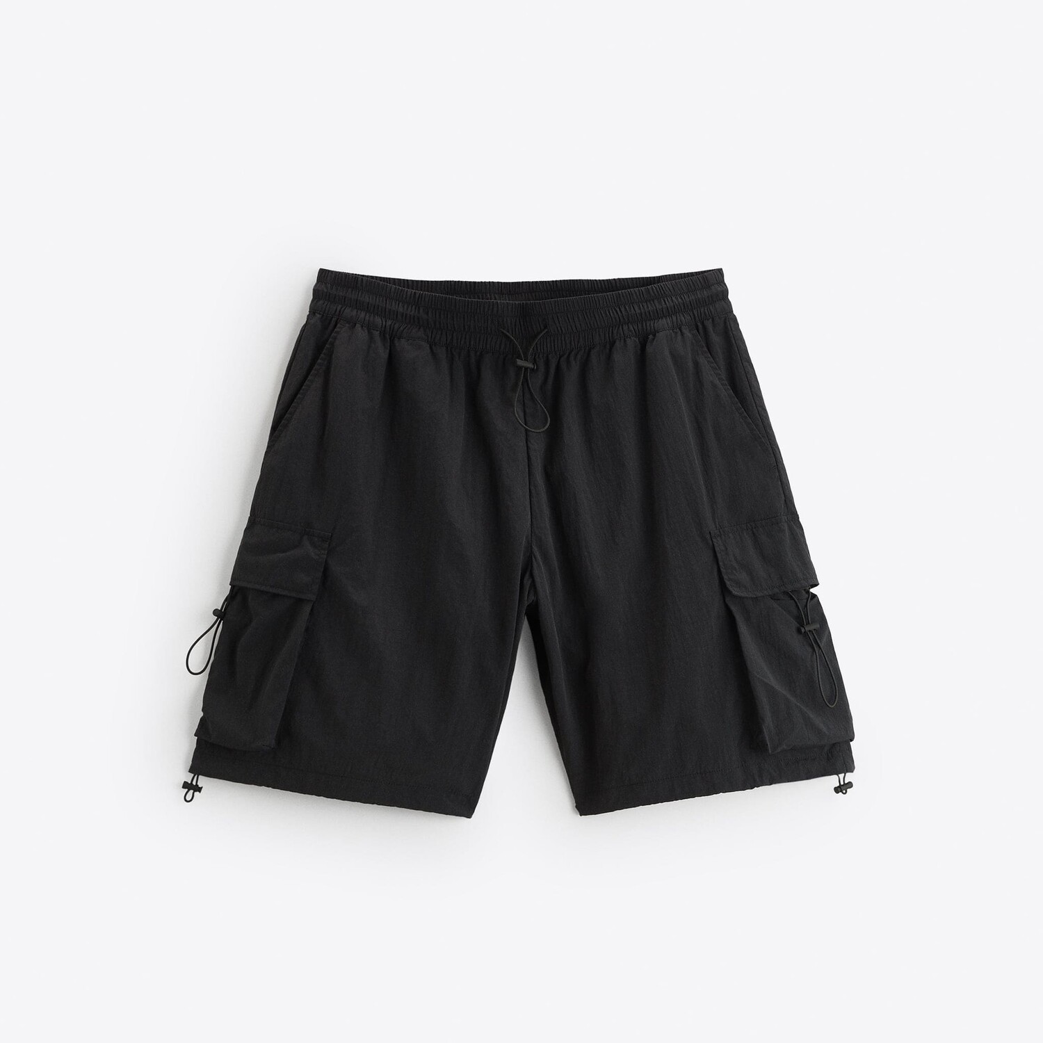 

Шорты ZARA Technical Cargo Bermuda, черный