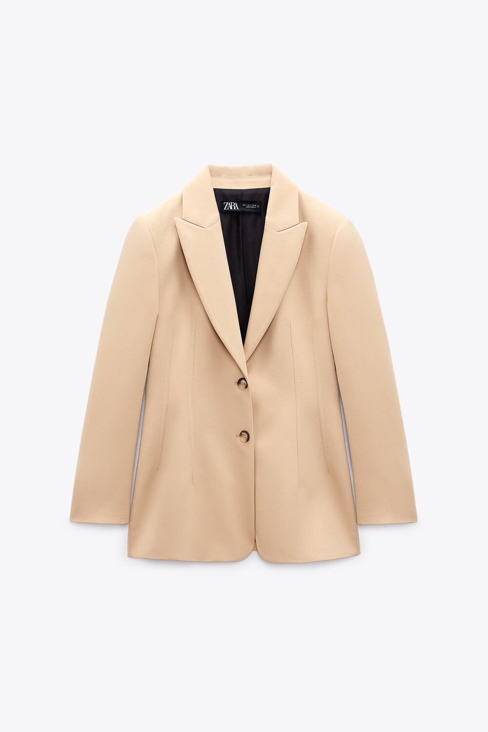 

Пиджак со швом ZARA, кэмел