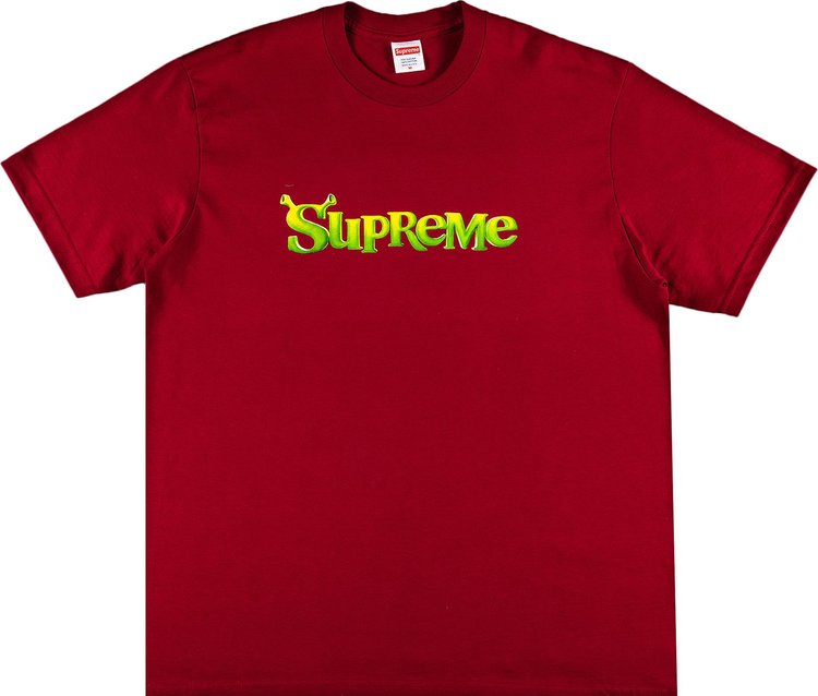 Футболка Supreme Shrek Tee 'Cardinal', красный футболка supreme tire tee cardinal красный