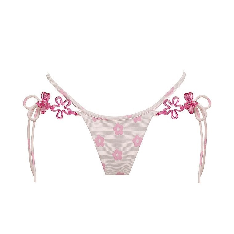 

Низ купальника For Love & Lemons Skipper Thong, белый, розовый