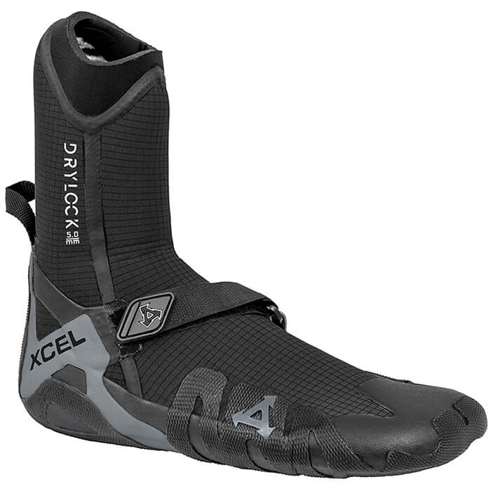цена Ботинки для гидрокостюма XCEL 5mm Drylock Round Toe, черный/серый
