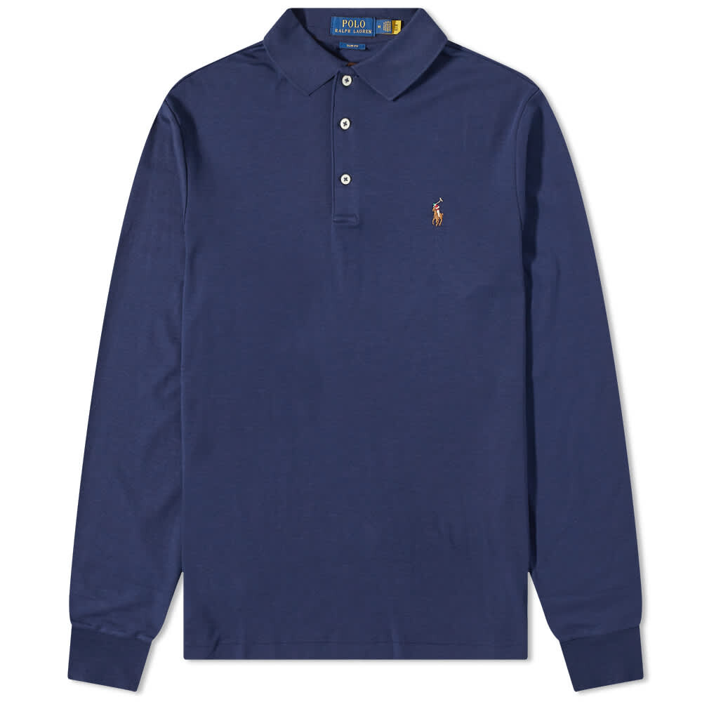 

Футболка Polo Ralph Lauren Long Sleeve Polo, Синий