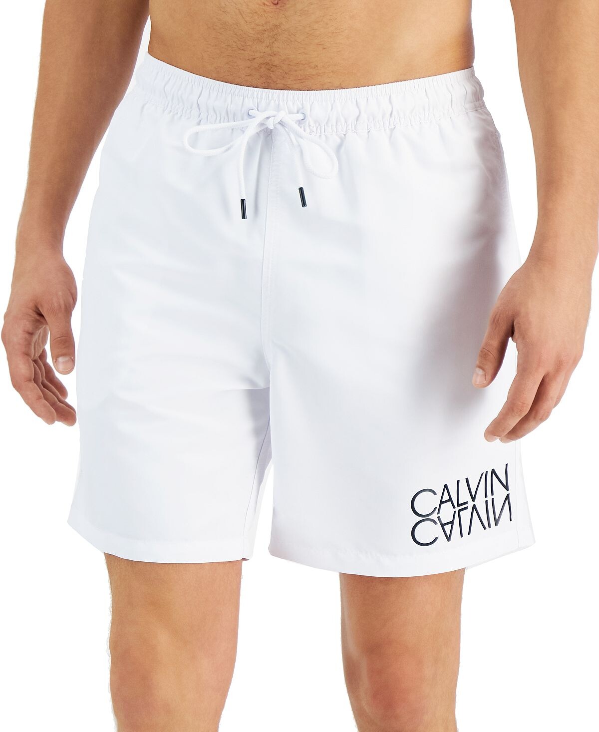 

Мужские плавки стандартного кроя upf 50+ с логотипом reflection Calvin Klein, белый