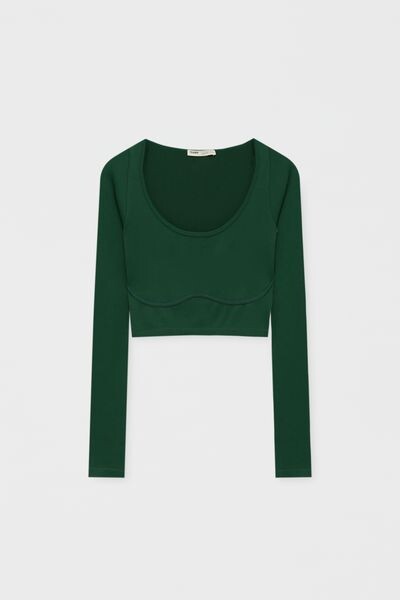 

Бесшовная футболка с длинными рукавами PULL&BEAR