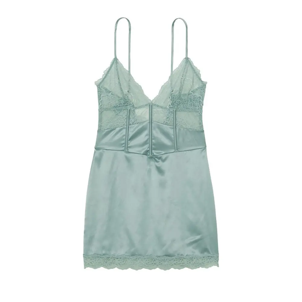 

Корсет Victorias Secret Satin Corset Slip, серо-зеленый