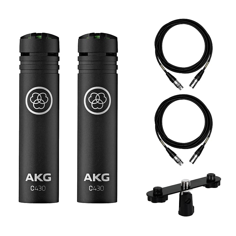 Микрофон AKG AKG C430 Microphone Stereo Pair w/ XLR Cables & Stereo Bar Bundle