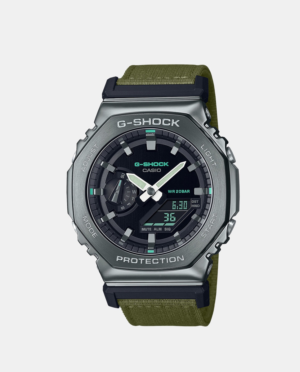 G-Shock GM2100CB3AER зеленые текстильные мужские часы Casio, зеленый