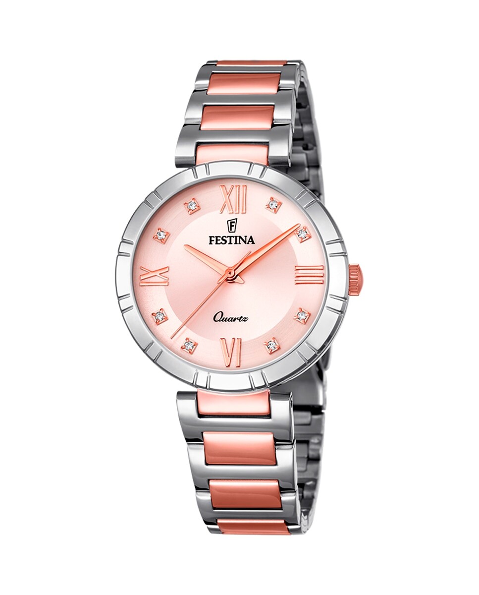 

F16937/E Женские часы Mademoiselle из серебристой стали Festina, розовый