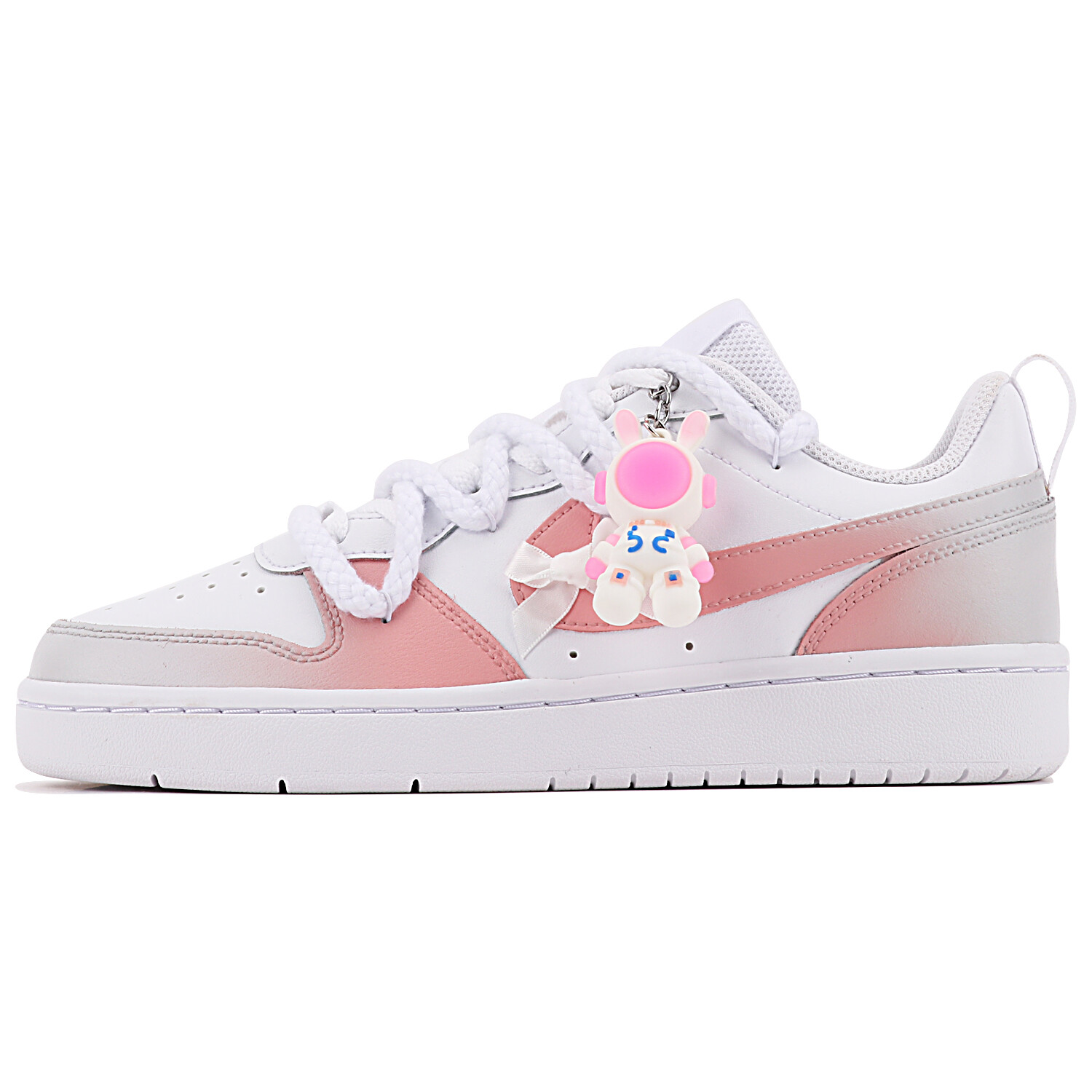 

Кроссовки Nike Court Borough Skateboarding Shoes Women's Low-top Pink/white, белый