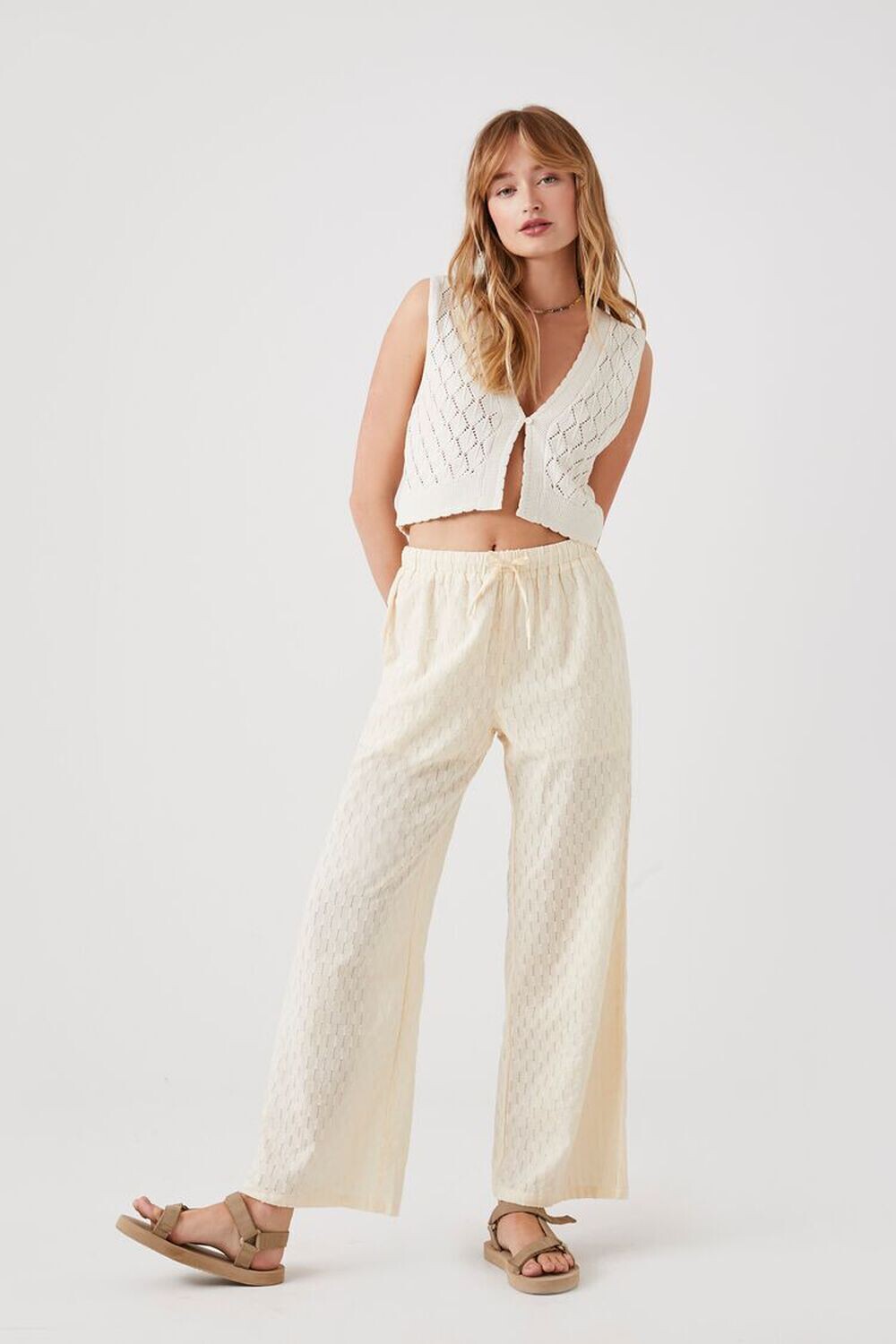 

Широкие брюки с текстурированным шнурком Forever 21