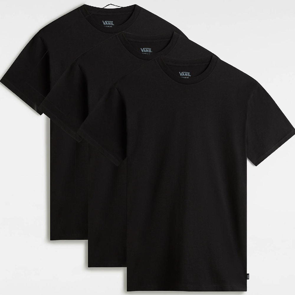 Комплект футболок Vans Basic Tee 3x, черный 20 шт кисти 3x 3x 4mm щетка углеродная карбоновые новые проводящие прочные
