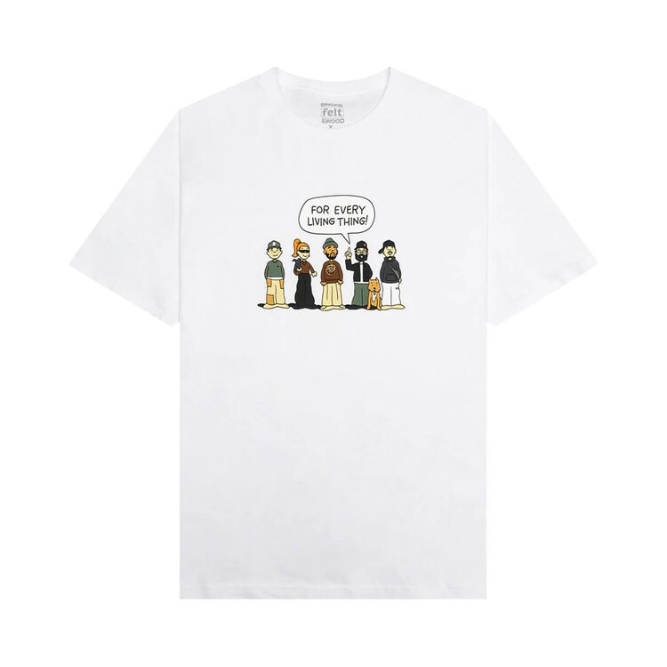 

Футболка Bricks & Wood x Felt Shout Tee 'White', белый
