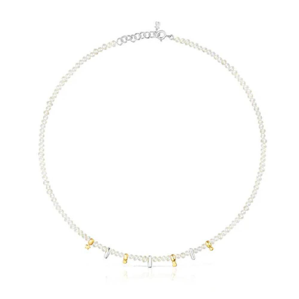 

Колье Tous Vermeil Virtual Garden Cultured Pearls, позолоченное серебро/жемчуг