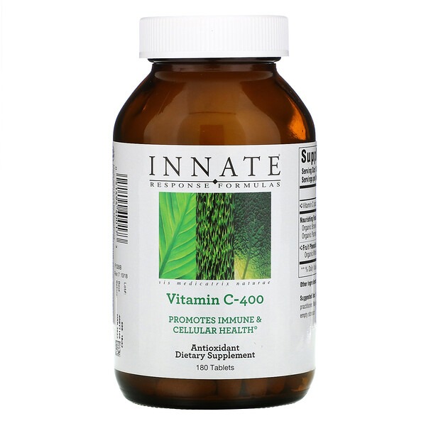 Innate Response Formulas, витамин C-400, 180 таблеток innate response formulas витамин c 400 180 таблеток
