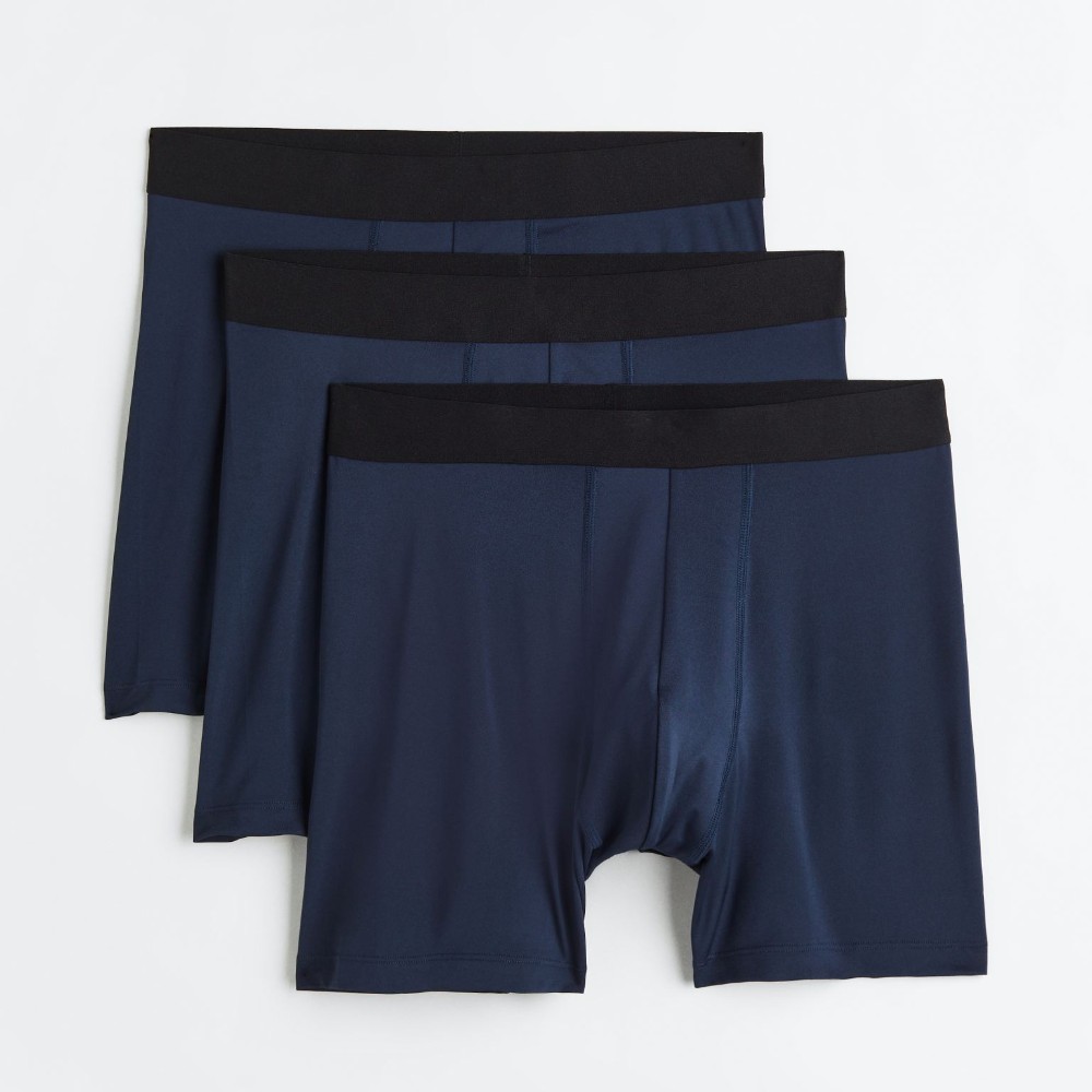 

Спортивные боксеры H&M Kids DryMove Briefs, 3 предмета, темно-синий