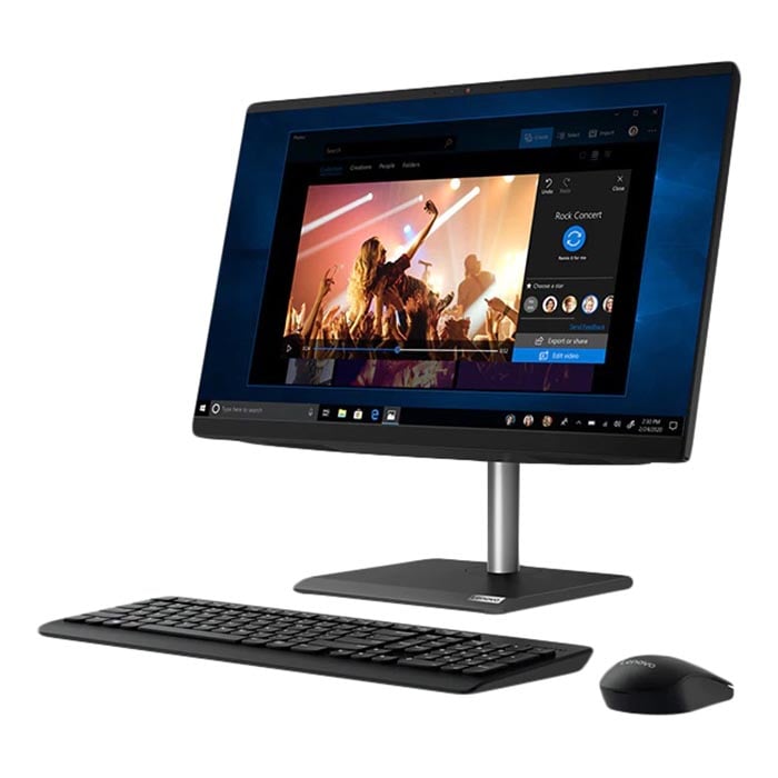 Моноблок Lenovo AIO V30A, 23.8″, 4Гб/1Тб, i5-10210U, черный, английская клавиатура - фото