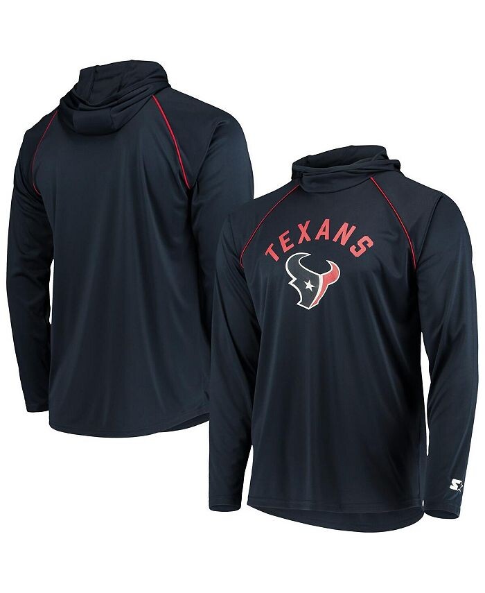 

Мужская темно-синяя футболка с капюшоном Houston Texans реглан с длинным рукавом Starter, синий