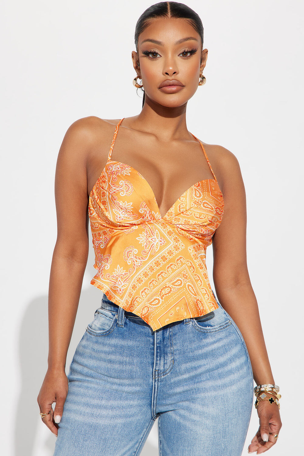 

Топ Fashion Nova 12855SK, оранжевый