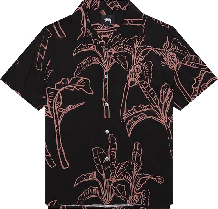 Рубашка Stussy Banana Tree Shirt 'Black', черный