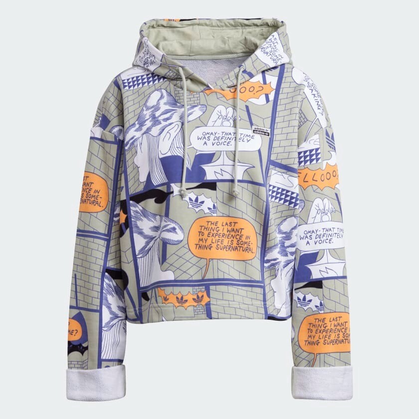

Худи Adidas Originals R.Y.V., серо-зеленый/мультиколор